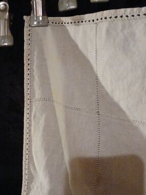 Cream Linen Panel with Needlework Detail